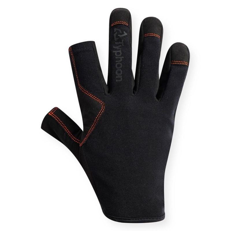 TYPHOON Gants Essentiel Doigts Longs Adultes- Noir/Solar XL
