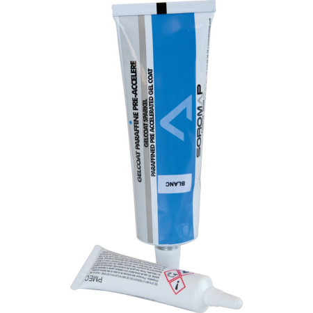 SOROMAP Gelcoat tube 75mL blanc + catalyseur