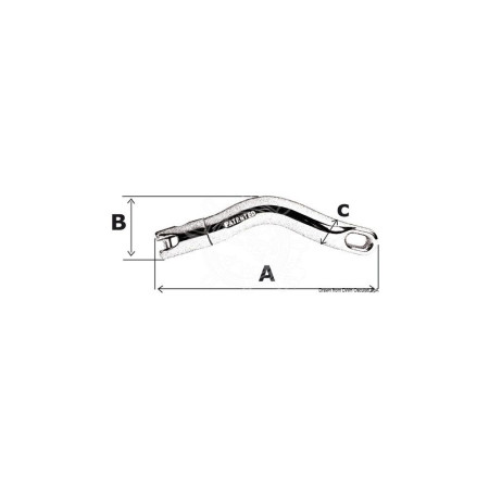 OSCULATI Jonction d'ancre inox courbe articulée Ø6-8mm