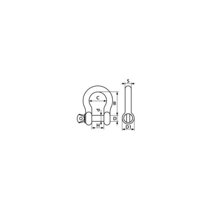 Manille lyre galva marquée Ø18mm-VRAC-