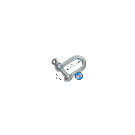 Manille droite galva marquée Ø14mm vrac