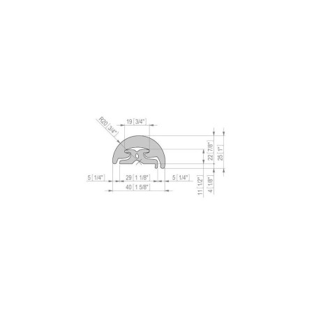TESSILMARE Radial profile noir 40mm (24m)