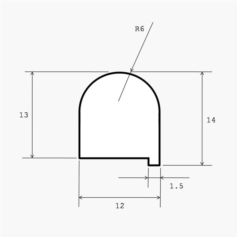 GOIOT Joint pour panneau Cristal 12.12 (le m)