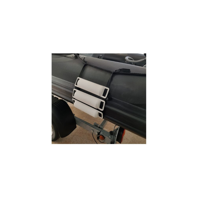 PLASTIMO Pare-battage demi-lune blanc
