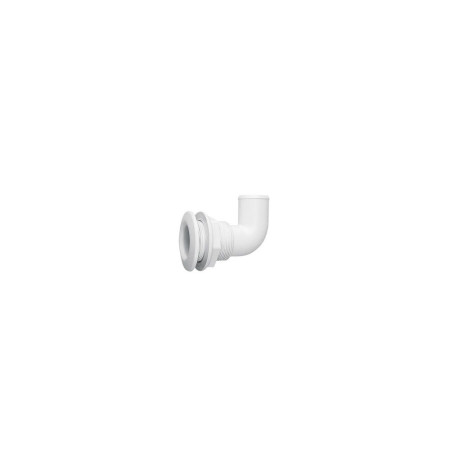 NUOVA RADE Sortie de coque blanche coudée Ø50mm - tuyau Ø38