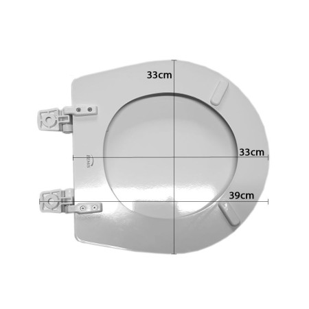 JABSCO Abattant cuvette compacte bois avec charnières