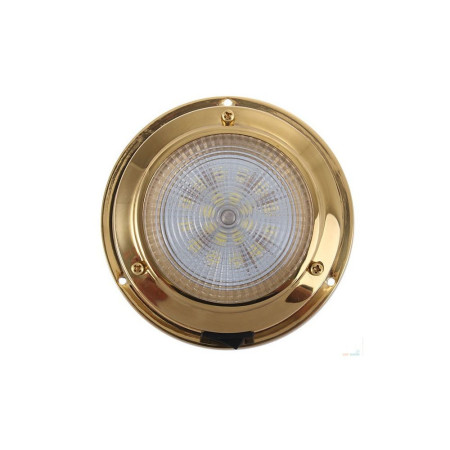 Plafonnier LED laiton Ø ext. 110mm Ø verre 93mm