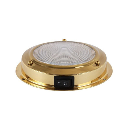 Plafonnier LED laiton Ø ext. 168mm Ø verre 150mm