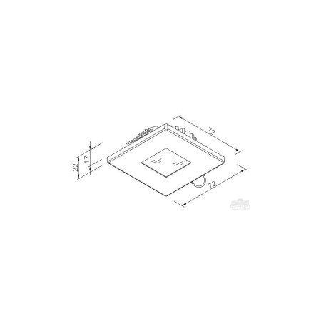 Plafonnier led AURORA carré