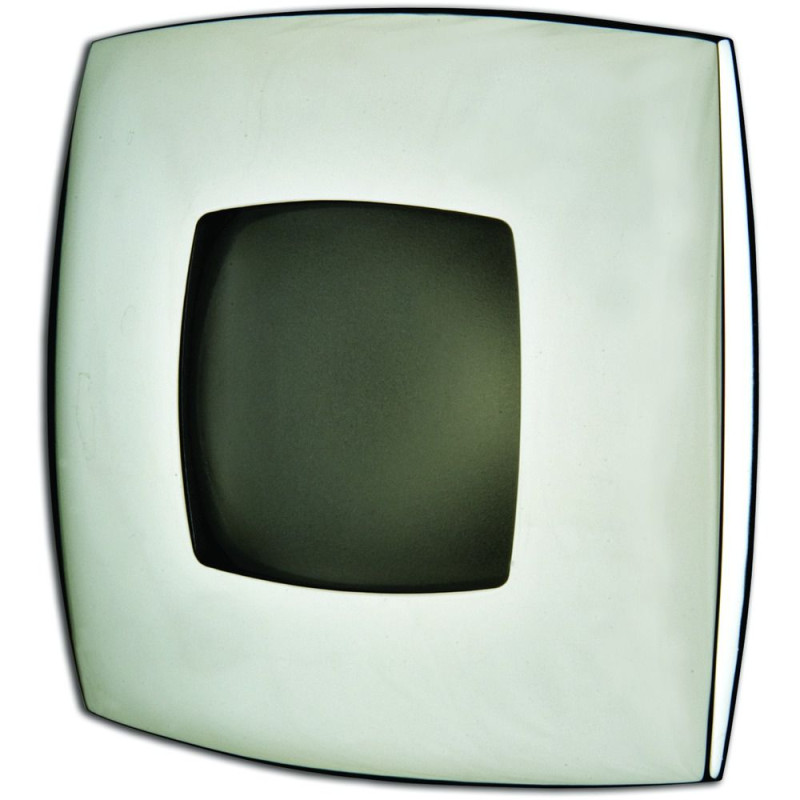 FORESTI Plafonnier carré 76mm 10W chrome aspect perlé