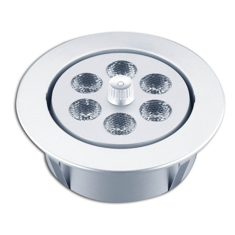 TREM Plafonnier Inox à 6 Leds blanches orientable