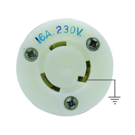 HUBBELL Fiche femelle etanche 32A CE jaune