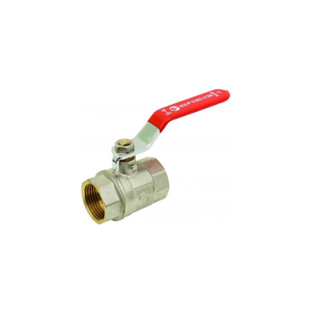 Vanne F/F laiton levier inox plat rouge 3/8" PN40