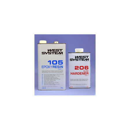 WEST SYSTEM Resine epoxy 105 + durcisseur 206 Pack B 6Kg