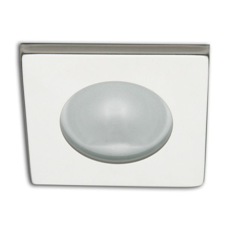 Spot carré RAY à Led lumière blanche froide inox poli