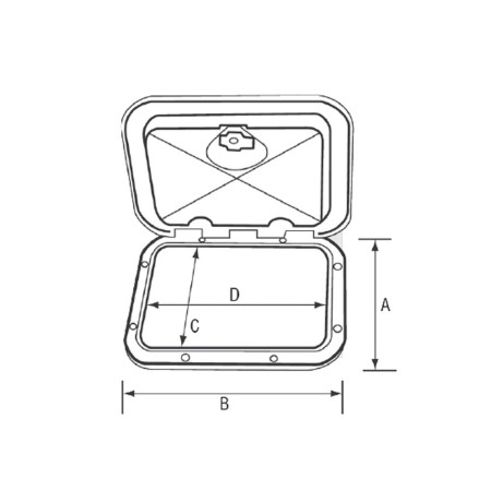 NUOVA RADE Classic Line porte blanche 355 x 600mm