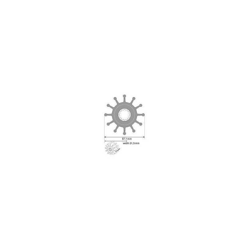 JABSCO Turbine Øext 57.1mm ep 31.5mm 1210-0001 (MT107)