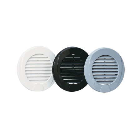 NUOVA RADE Grille aeration plastique ronde grise Ø76 mm