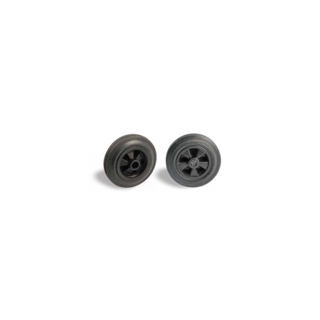 Roue jockey caoutchouc noir Ø 200, alésage Ø 20