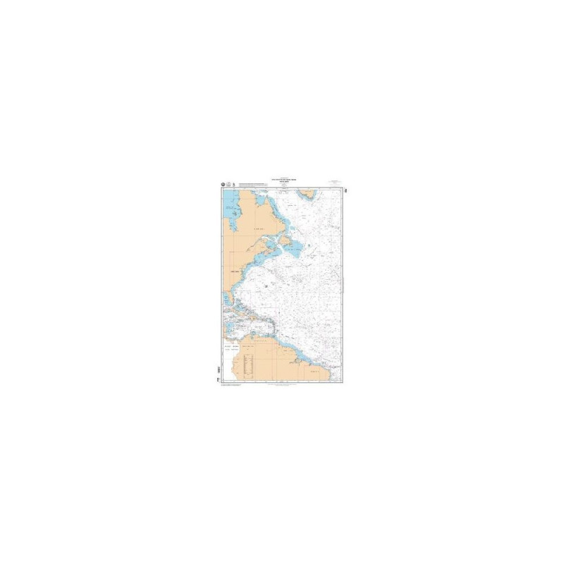 SHOM 7043 à plat Océan Atlantique Nord - Partie Ouest
