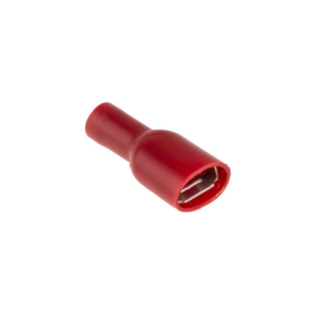 Cosse plate femelle isolée 6.3 mm -0.5 à 1.5mm² Rouge par 10