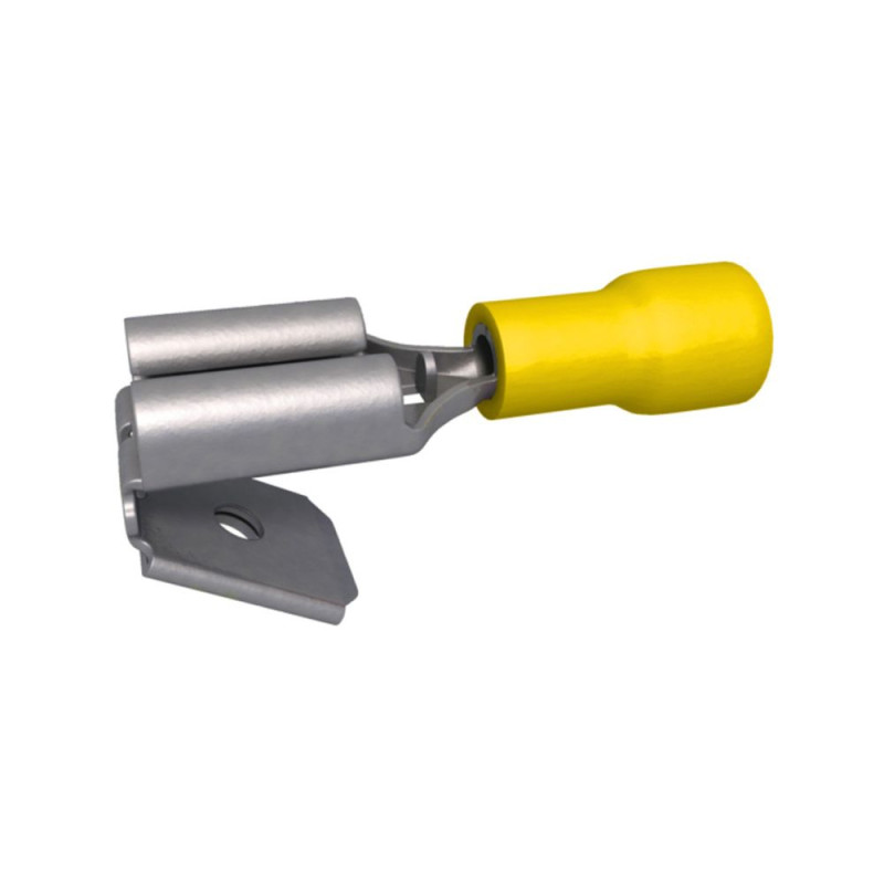 Cosse plate dérivation 6.3 mm -3 à 6mm² Jaune par 5
