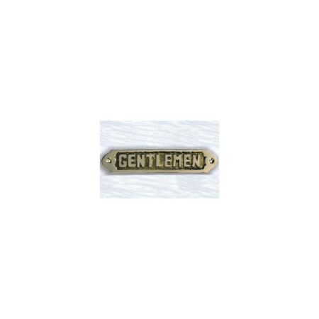 Plaque laiton : gentlemen