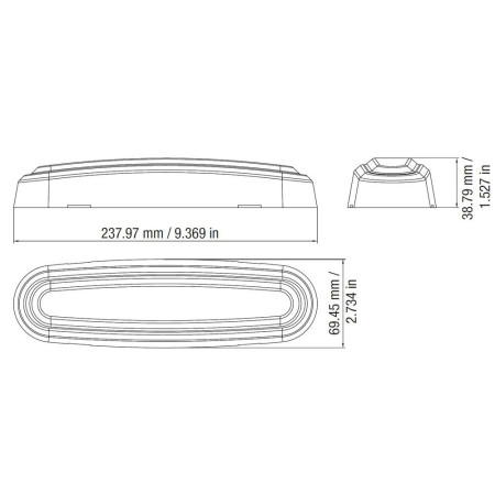 Plafonnier néon blanc 24cm