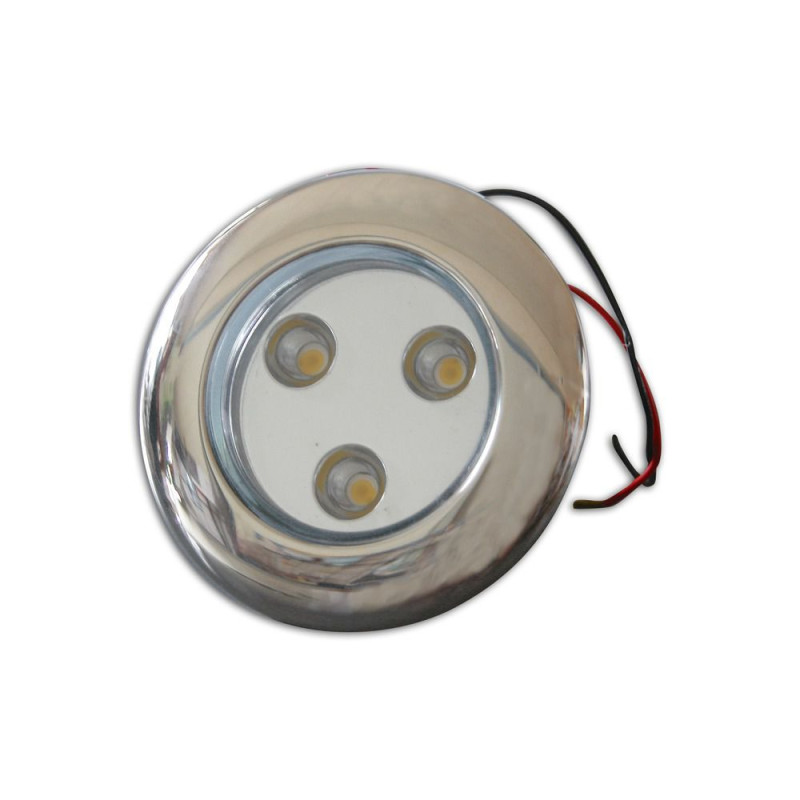 Spot à  leds blanches 11,5-30V orientable 40Â° inox