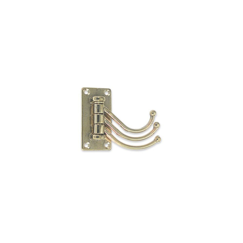 FORESTI Crochet porte manteau triple en laiton 75X40mm