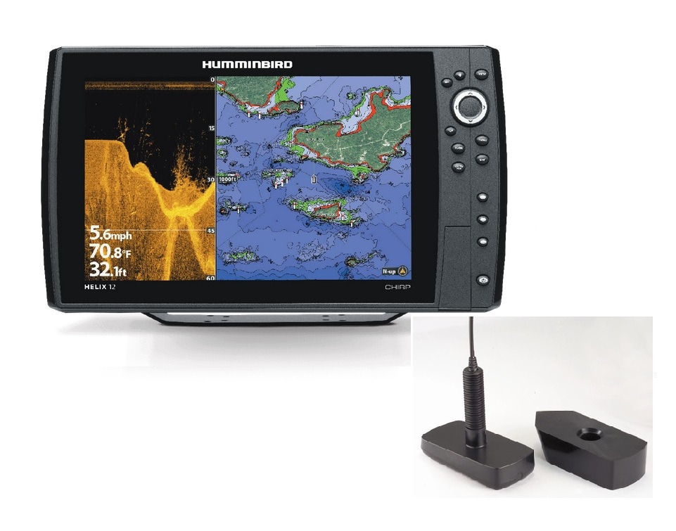 HUMMINBIRD Helix 12 DI combiné GPS Sondeur Sonde Traversante - Discount  Marine