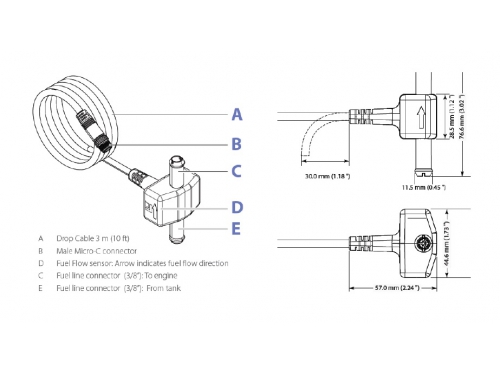 LOWRANCE NMEA2000 Capteur débimètre carburant