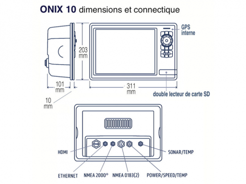 HUMMINBIRD - Onix 10cxi 2D sans sonde