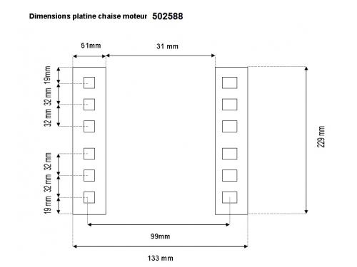 Chaise moteur relevable pour moteur inf à 20cv  