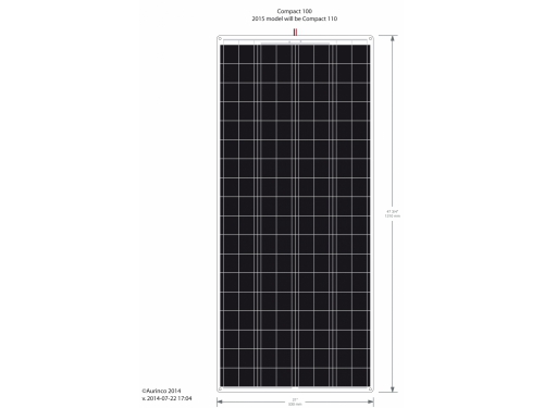  AURINCO Panneau solaire marinisé  COMPACT 110 w ST