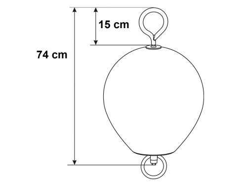 POLYFORM Bouée de mouillage à tige Orange diam 450 mm