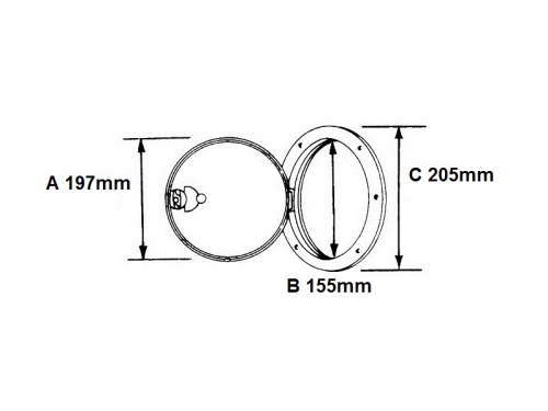 Trappe de visite ronde diam 197mm