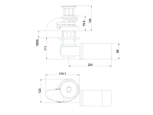 Guindeau inox 500 watts chaine 6mm