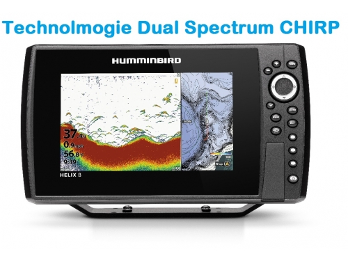 HUMMINBIRD Combiné Helix 8G4N Dual Spectrum sonde TA avec carte Coast Master