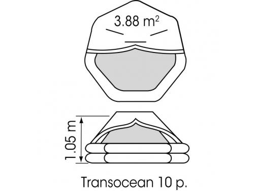 Radeau de survie hauturier 10 pers en sac (+ de 24H) Plastimo