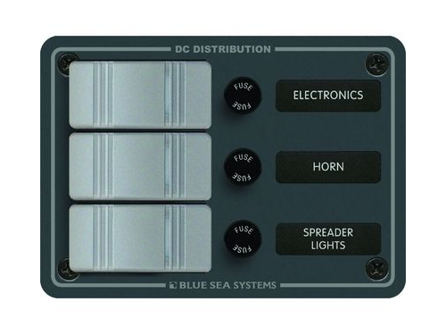 BLUE SEA SYSTEMS - Tableaux électriques 3 interrupteurs vertical