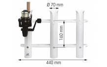 Ratelier de 3 porte-canne blanc