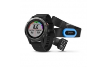 GARMIN FENIX 5 Gray avec bracelet noir - Pack Performer - HRM-Tri™